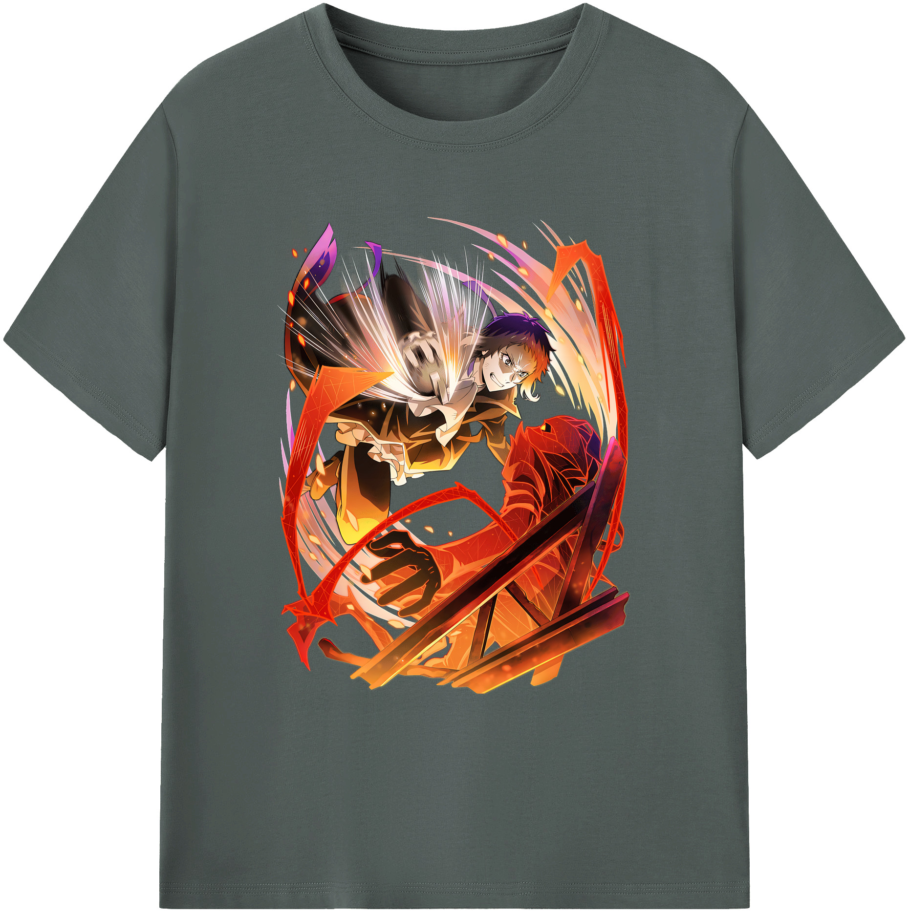 （画像用） 文豪ストレイドッグス Bungo Stray Dogs 綿100％ メンズ半袖Tシャツ｜肌触りやわらか＆通気性